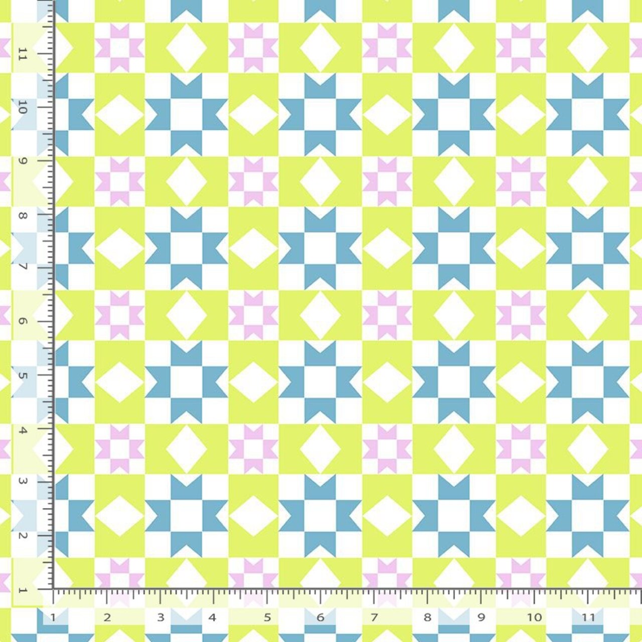 Vivid Patchwork in White (stella-dfg3284 white) | Stitch and Glow | Faye Guanipa | Dear Stella